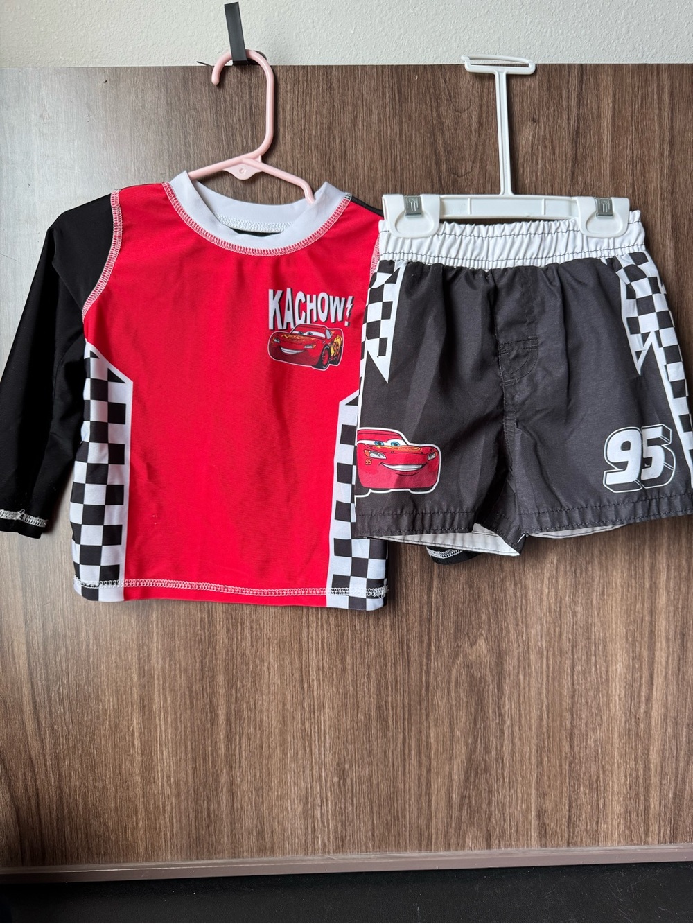 Disney Cars Lightning McQueen Rash Guard Set